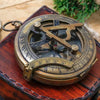 PERSONALIZED SUNDIAL COMPASS - CUSTOMIZABLE ENGRAVING  GIFT WITH BAG