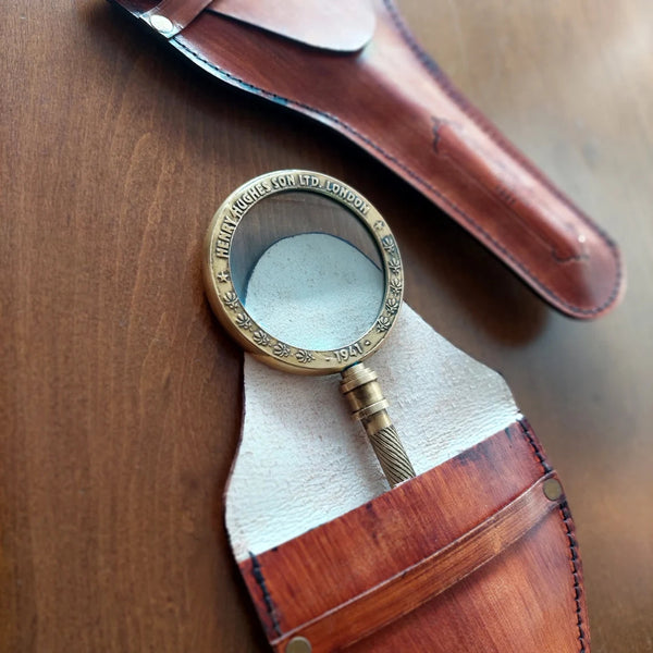 Henry Hughes's Magnifying Glass with leather bag