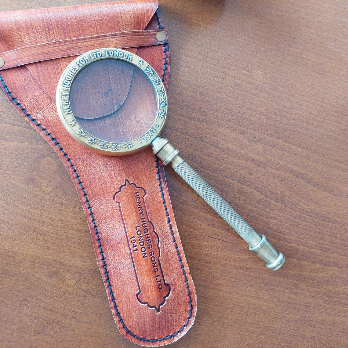 Henry Hughes's Magnifying Glass with leather bag