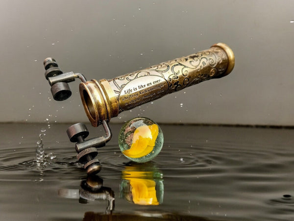 Marble Kaleidoscope With Leather Case - Discover Endless Patterns with Premium Quality Victorian Classic Kaleidoscope