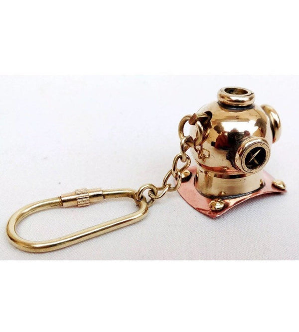 Brass Diving helmet keychain