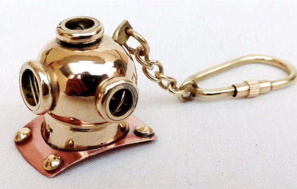 Brass Diving helmet keychain