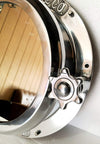 Stunning Porthole Mirror Silver Nickel Aluminum - Scott's New Collection