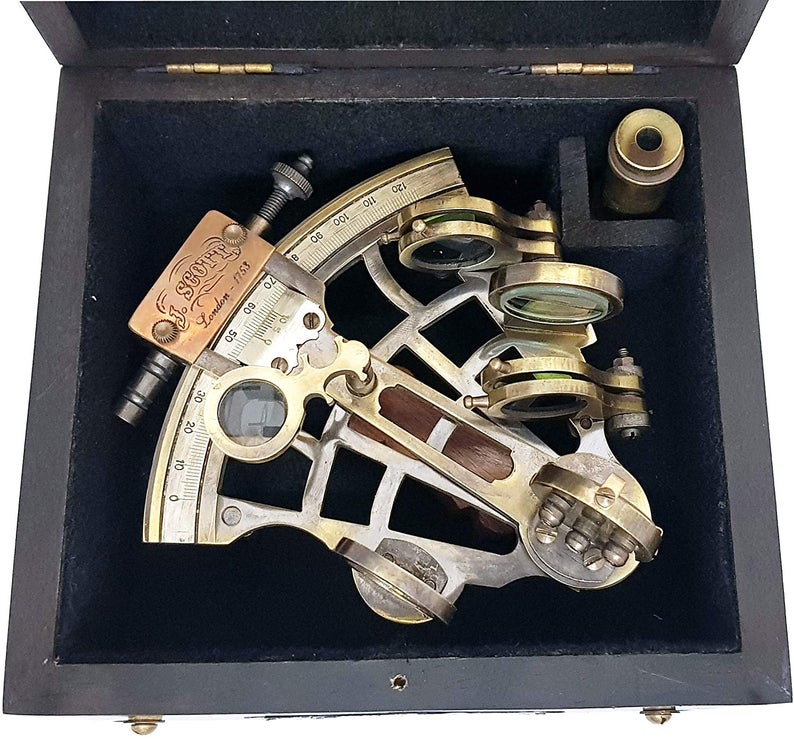 Functional Maritime Sextant – Antique Brass Replica for Collectors & Explorers