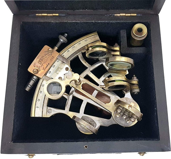 Functional Maritime Sextant – Antique Brass Replica for Collectors & Explorers