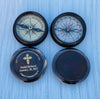 PERSONALIZED ANTIQUE STYLE COMPASS - CUSTOMIZABLE ENGRAVING GIFT WITH CASE