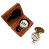 Personalized Engraved Brass Compass with Gift Box