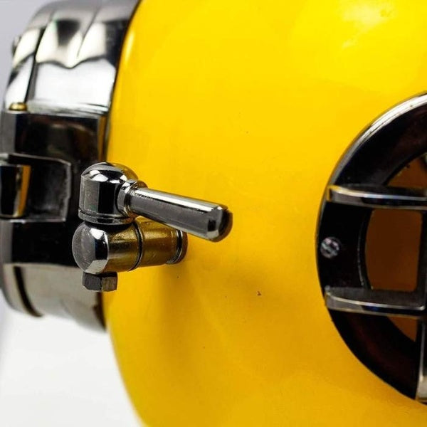 Mark V, 18" Yellow Deep Sea Diving Helmet - Handcrafted Nautical Display Piece