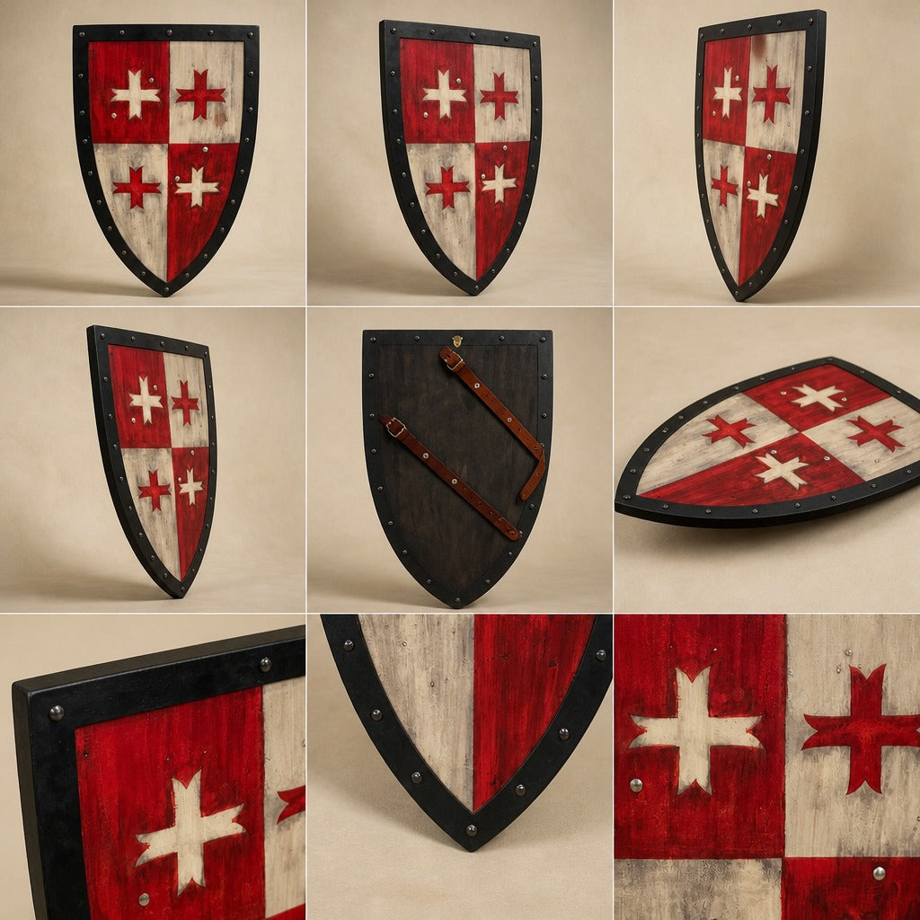 Knight Templar Crusader Shield - Antique Replica