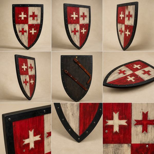 Knight Templar Crusader Shield - Antique Replica