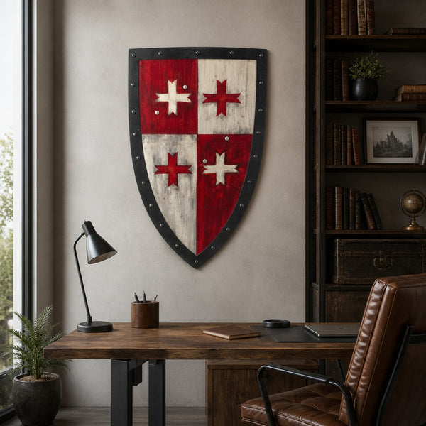 Knight Templar Crusader Shield - Antique Replica