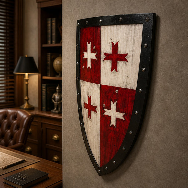 Knight Templar Crusader Shield - Antique Replica