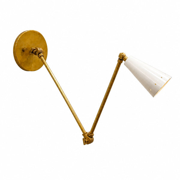 Stilnovo Diabolo Wall Sconce - Handmade Brass Mid Century Modern Adjustable Lamp
