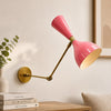 Handmade Mid Century Brass Cone Wall Lamp: Stilnovo Sconce Lighting