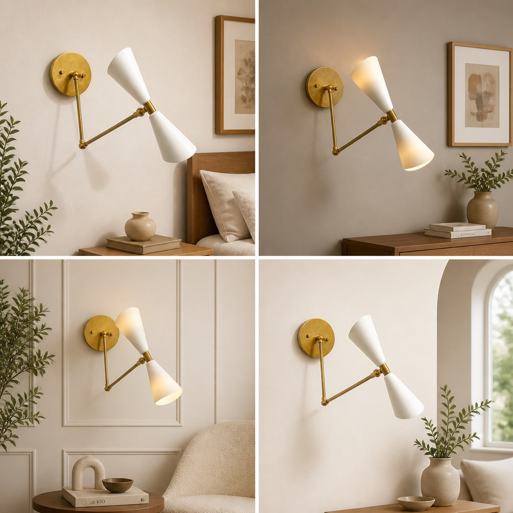 Mid Century Wall Lamp Brass Wall Sconce