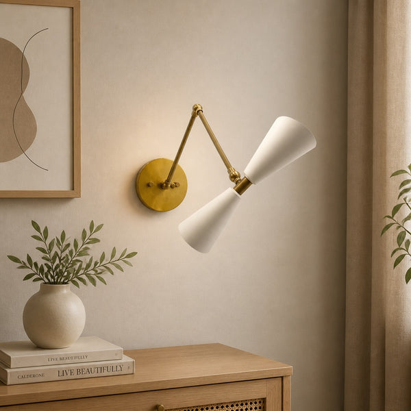 Mid Century Wall Lamp Brass Wall Sconce
