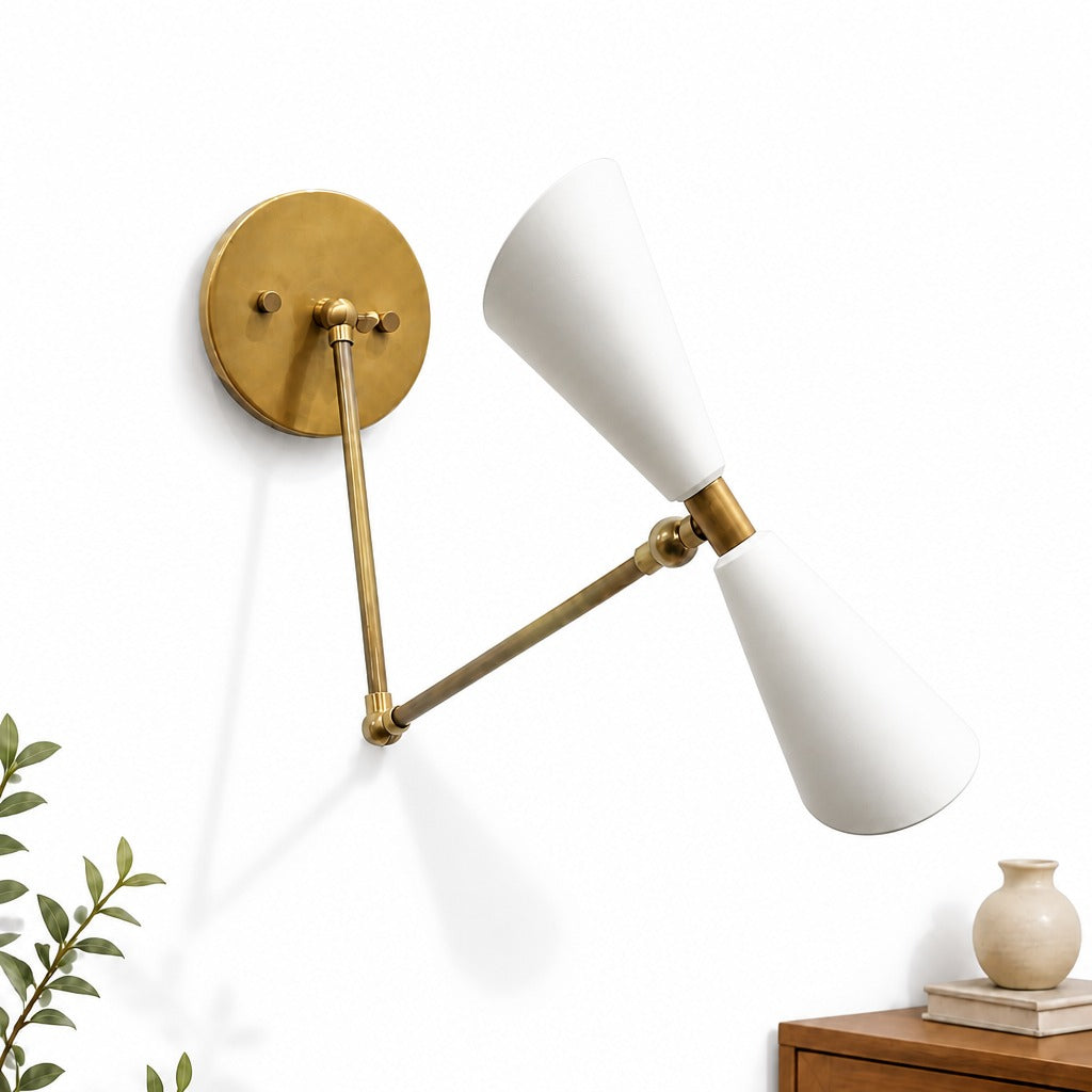 Mid Century Wall Lamp Brass Wall Sconce