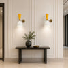Mid Century Wall Sconce: Raw Brass Italian Stilnovo Style