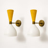Mid Century Wall Sconce: Raw Brass Italian Stilnovo Style