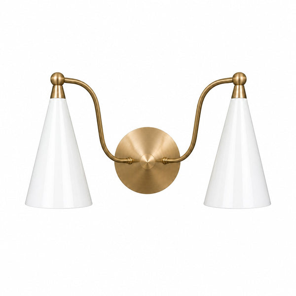 Mid Century Brass Wall Sconce, Handmade Vanity Light