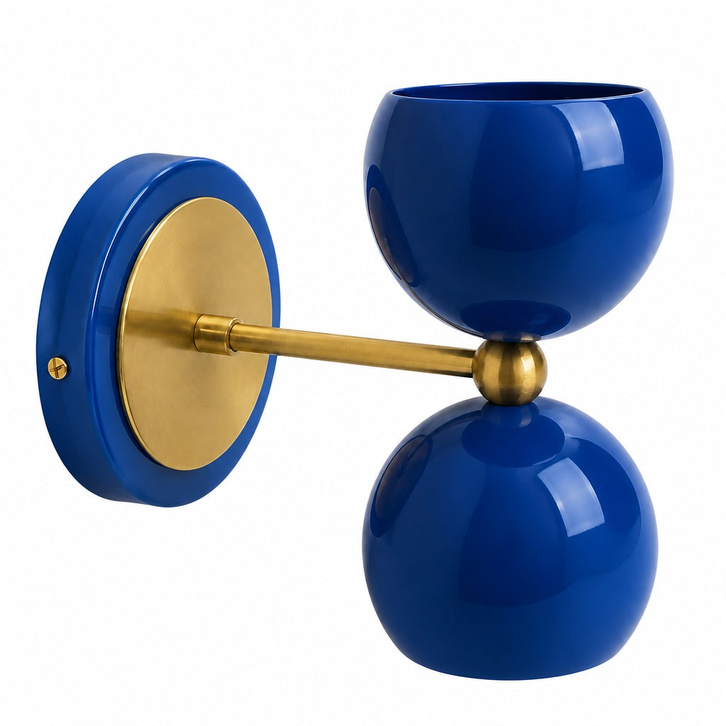 2 Bulb Wall Lamp Eyeball Wall Light Handmade Brass Sconce