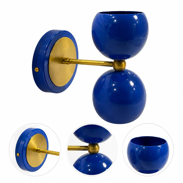 2 Bulb Wall Lamp Eyeball Wall Light Handmade Brass Sconce